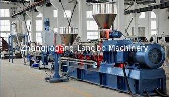 LDPE Hdpe 두 배 나사 압출기 기계, 기계를 만드는 PVC PE 물결 모양 관