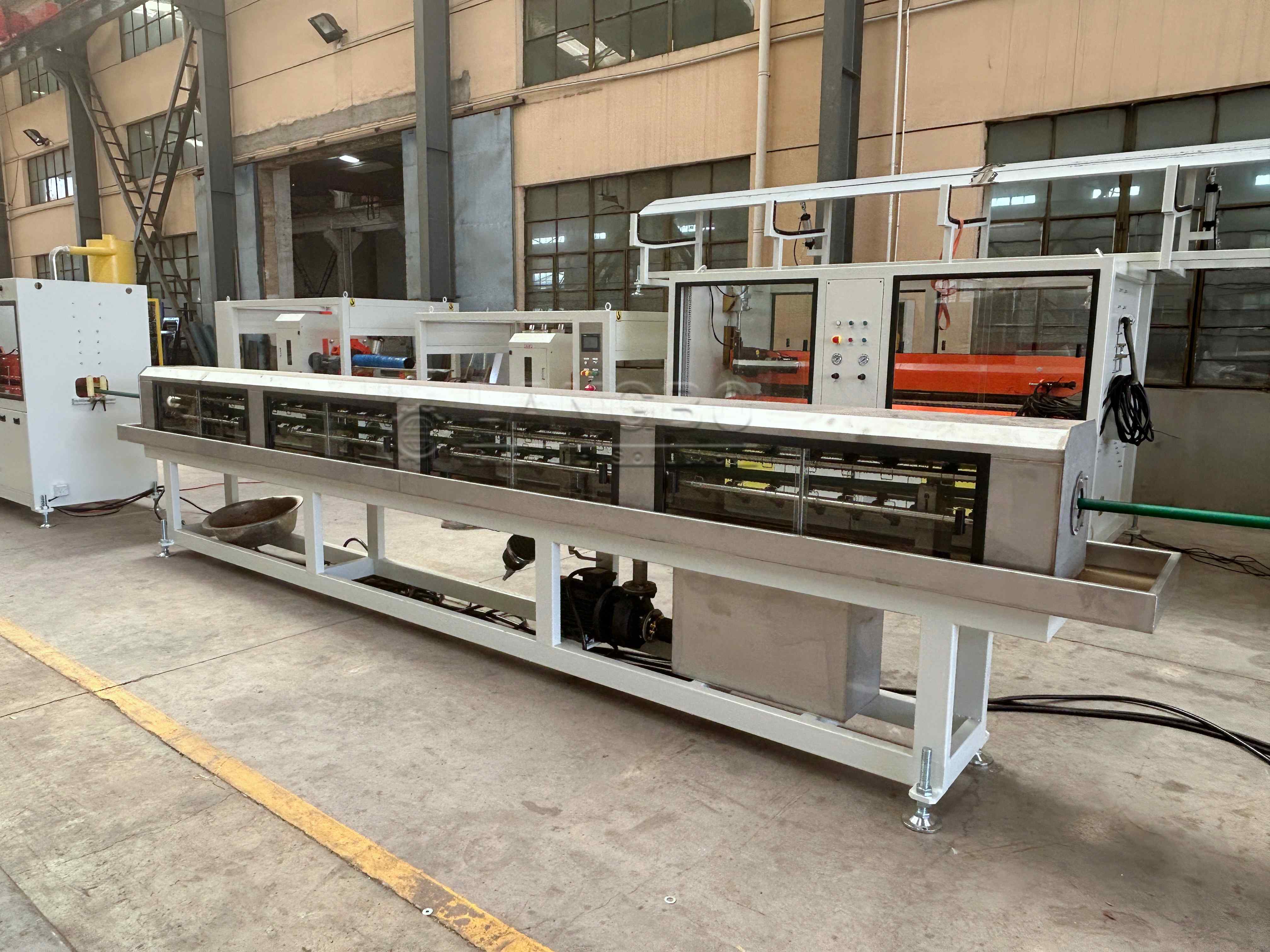 최신 회사 사례 PPR Pipe Extrusion Line Project for Hot and Cold Water Pipe Manufacturing in Albania