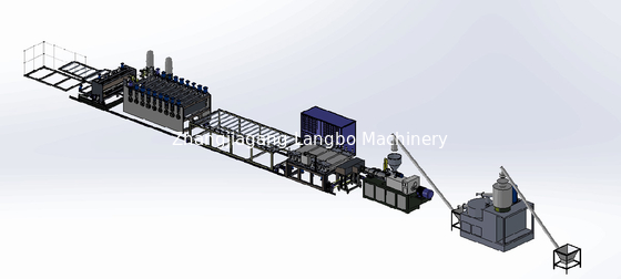 쌍 스크루 PVC 발포 보드 압출 라인 110 kw 성형기
