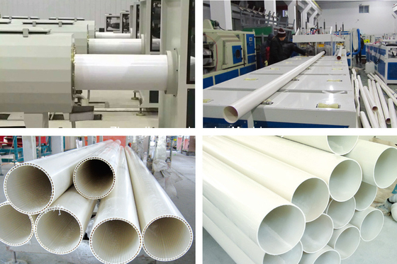 65/132 Pvc 파이프 추출 라인 45kw ABB 주파수 인버터
