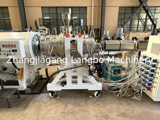 쉬운 작업 플라스틱 HDPE PE 파이프 추출 제조 기계 생산 라인