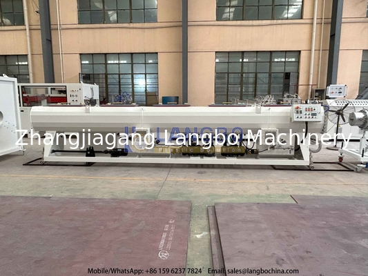 50-200mm PVC-U 파이프 추출 라인 80/156 55kw 통합 기어박스 및 시멘스 모터