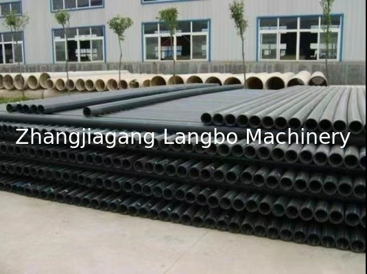 HDPE 파이프 머신 PE 튜브 플라스틱 추출 라인 PLC 터치 스크린 제어