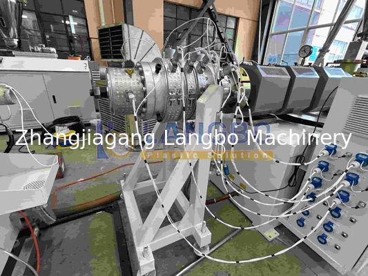 플라스틱 파이프 추출 생산 기계 PVC HDPE PPR에 대한 피침형 쌍둥이 나사 배수물 하수관 전기 유도 튜브