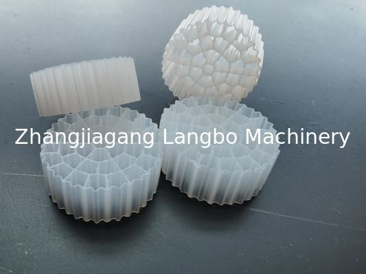 고속 플라스틱 HDPE Mbbr 필터 미디어 캐리어 압출 성형기