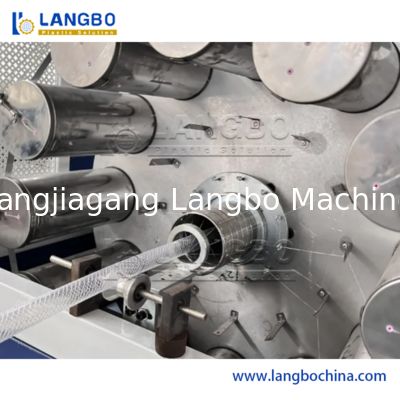 PVC UPVC PE HDPE Snakeskin Pipe Clear Hose Transparent Soft Pressure Plastic Water Fiber Reinforced Garden Braided Hose Pipe Production Line Making Machine