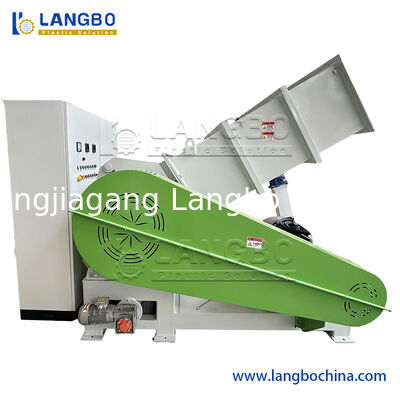 강력한 수직 플라스틱 파기기 PVC 파이프 PP HDPE LDPE PE 애완 동물 병 분쇄 생산 용량 100-2000kg/H