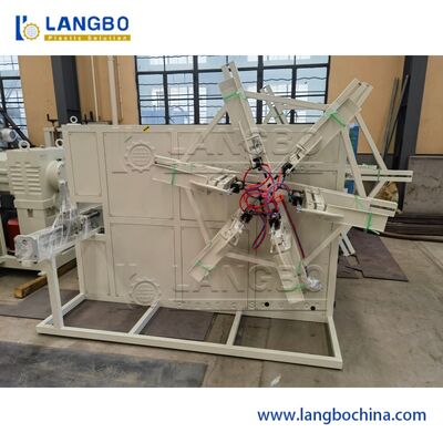 슈나이더 일렉트릭 부품 자동 플라스틱 튜버 리와인더 기계 PE HDPE 골판관 코일링 범위 1600-3200mm