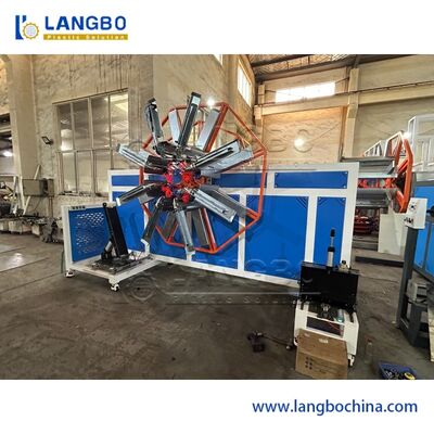 슈나이더 일렉트릭 부품 자동 플라스틱 튜버 리와인더 기계 PE HDPE 골판관 코일링 범위 1600-3200mm