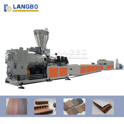 PVC/WPC 단면도 밀어남 선 시멘스 모터 두 배 나사 디자인