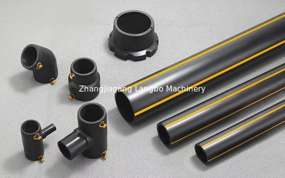쉬운 작업 플라스틱 HDPE PE 파이프 추출 제조 기계 생산 라인