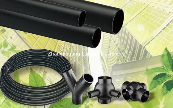 PE HDPE 파이프 제조 라인 플라스틱 진압 기계 전압 380V 50HZ 3 단계
